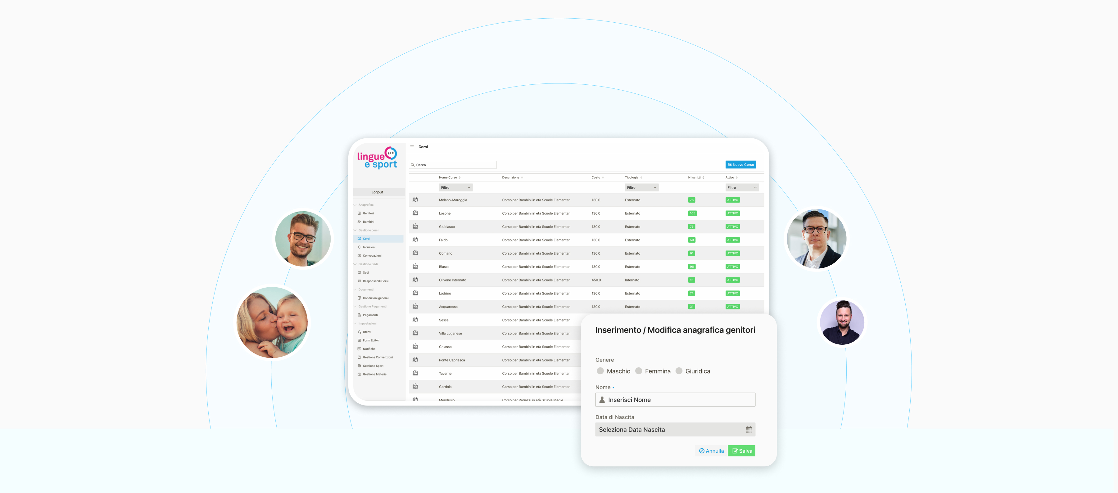 Goodcode custom software gestionale iscrizione corsi Lingue e Sport Goodcode custom software gestionale iscrizione corsi Lingue e Sport